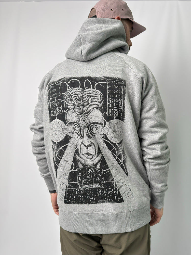 Wire Head Hoodie Grey