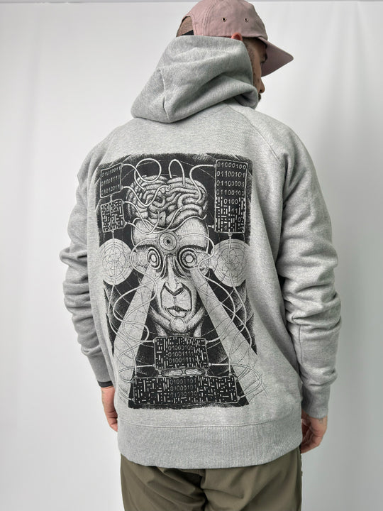 Wire Head Hoodie Grey