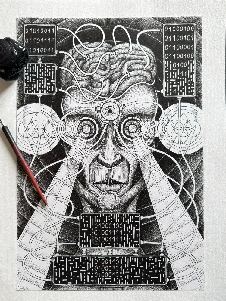 Wire Head Shirt Light Grey