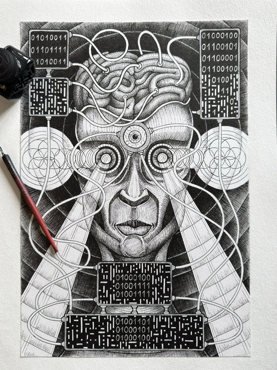 Wire Head Shirt Light Grey