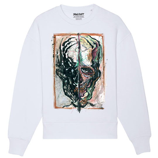 Abstract Colorfull Skull - Organic Oversize Sweatshirt